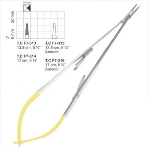 High Quality Stainless Steel Castroviejo Needle <b>Holders</b> TC Forceps with Gold Handle for Surgical Use and Medical <b>Stitching</b> - Product Image 2