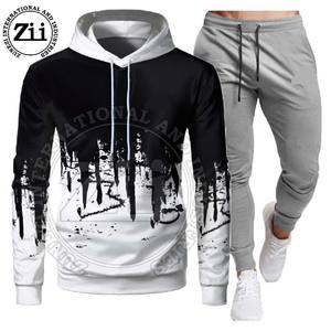 Survêtement pour homme grande taille de haute qualité, léger, respirant, à séchage rapide, en polyester/coton, vêtements décontractés, style streetwear 2023 - Product Image 4