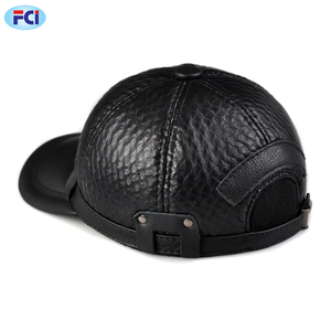 Gorra de béisbol de piel de vaca para hombre, gorro ajustable a cuadros, color negro, para Primavera e invierno, 2021 - Product Image 5
