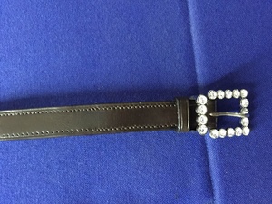 Cinturón de Equitación de Cuero con Hebilla de Diamantes de Imitación, Cinturón de Diseñador de Alta Calidad para Exhibición, Accesorios Ecuestres Unisex - Product Image 2