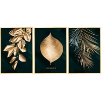 Peinture sur porcelaine avec feuilles d'or et cristaux de diamant, grande œuvre d'art murale moderne, peinture décorative
