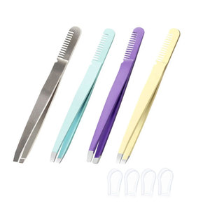 Pince à épiler de beauté de haute qualité personnalisée fabriquée au Pakistan avec pointe pointue avec votre propre conception de logo pour la mise en forme des sourcils - Product Image 1