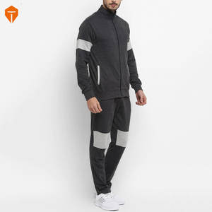 Wholesale OEM Red Fitted Sweatsuit Tracksuit Zipper Hooded Jogging Men Jogger Track Suit - Product Image 2