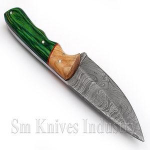 Couteau de chasse et d'abattage industriel en acier Damas de 8 pouces avec bolster personnalisé, qualité OEM (Smk1363), garantie de 3 ans - Product Image 5
