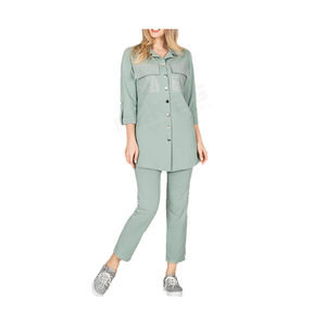 Ensemble deux pièces Sweat-shirt pour femmes, Logo personnalisé, survêtement surdimensionné, Sweat à capuche et jogging, - Product Image 5