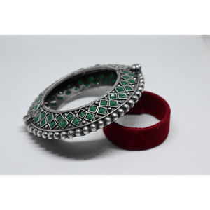indian handmade latest designer <b>silver</b> look alike western look openable <b>bangle</b> for girls and <b>women</b> - Product Image 3