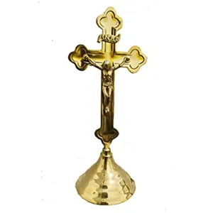 Латунный крест для церкви с основанием от поставщиков товаров для церкви