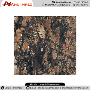 Coral Brown Natural <b>Granite</b> Flooring Tiles Contact For Bulk Order - Product Image 6