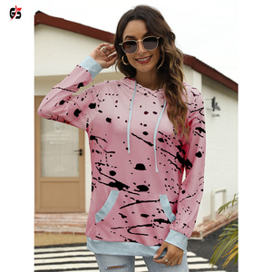 Customized Sublimation Printed <b>Women's</b> <b>Pullover</b> Hoodies Warm Polyester Fleece OEM Winter Season Cheap Premium Quality Sweatshirt - Product Image 5