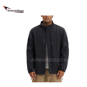 High Quality Wholesale Thick Zip <b>Men</b> Winter <b>Jackets</b> Custom <b>Men</b> Outdoor <b>Soft</b> <b>Shell</b> <b>Jackets</b> Without Hood - Product Image 4