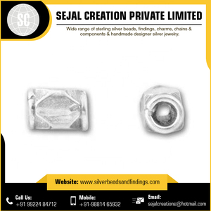 Perles unies de meilleure qualité Clips de perles en argent sterling au prix de gros Acheter une perle de serrage en argent sterling en ligne en inde - Product Image 6