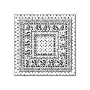 Classic Organic Cotton Bandana Paisley Pattern <b>Heat</b>-Transfer Printed Breathable Eco-Friendly Street Wear for Adults All Seasons - Product Image 1