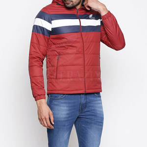 Veste matelassée en toile à capuche pour homme, hiver 2021, rembourrage en polyester, service OEM, imperméable et respirante pour adultes - Product Image 4