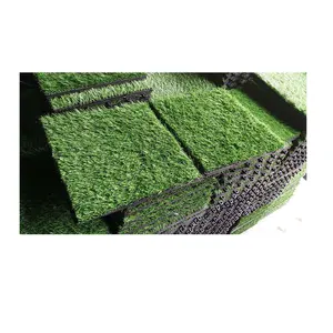 Azulejo de grama artificial para decoração de jardim, varanda, quintal, jardim, terra, grama verde, 30mm, dtex 6600, melhor qualidade anti UV