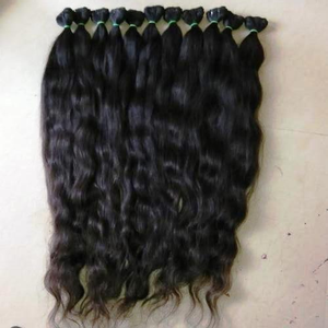 Extensiones de cabello a granel virgen indio Proveedor de cabello humano Remy sin procesar Cabello indio natural crudo Venta al por mayor Cutícula alineada - Product Image 1