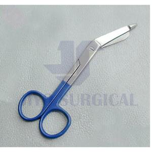 กรรไกรผ่าตัดผ้าพันแผลลิสเตอร์ด้ามจับสี4.5 "เครื่องมือทางการแพทย์ด้ามจับเคลือบผง" - Product Image 5