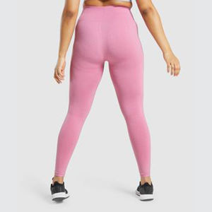 Mallas de yoga lisas de alta calidad para mujer, Leggings de poliéster y LICRA con logotipo personalizado para entrenamiento de gimnasio, novedad de 2022 - Product Image 3