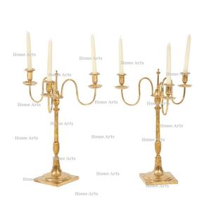 Juego de 2 candelabros de aluminio con forma personalizada de diseño simple para uso en decoración de hoteles y bodas - Product Image 5