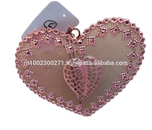 2020 recién llegado, adorno colgante decorativo en forma de corazón de oro rosa para decoraciones navideñas y festivas - Product Image 1