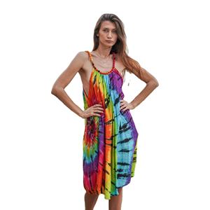 ชุดเดรสลำลองสตรีผ้าเรยอน100%,ชุดกระโปรงสั้นชุดรีสอร์ทผู้ผลิตบาหลีตามสั่งปี DR036-002R4 - Product Image 1