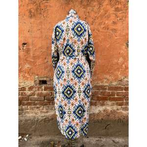 <b>Kimono</b> Style Bathrobe Indian Printed Reversible Maxi Wholesale Hippie Long Robe Sleepwear Women's Nighty Gown - Product Image 2