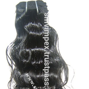 Cabello humano Natural para mujer, pelo natural, marrón y negro, indio virgen, sin procesar, tejido de cabello humano de grado natural - Product Image 1