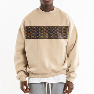 Jersey de algodón 100% para hombre y mujer, Jersey de algodón 330gsm, OEM, personalizado, de algodón, informal, de cuello redondo, Sudadera con cuello redondo - Product Image 5