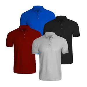 Vente en gros T-shirt polo 100% coton décontracté à manches courtes et col rond pour homme, imprimé brodé et personnalisable, séchage rapide respirant - Product Image 4