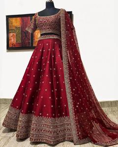 Hermoso color púrpura nueva llegada último diseñador bordado trabajo Lehenga Choli para mujer india en Ropa Étnica alfanumero - Product Image 3