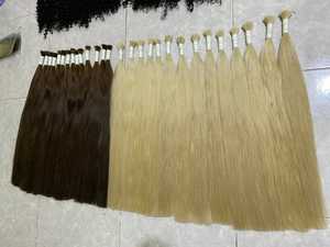 Alta calidad Rubio 613 hueso recto extensiones de cabello a granel virgen Remy crudo cutícula alineada estilo ondulado paquetes de cabello humano - Product Image 6