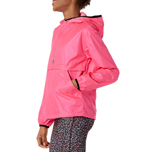 2025 nueva chaqueta cortavientos rosa de moda para mujer con diseño personalizado y logotipo de marca de ropa - Product Image 3