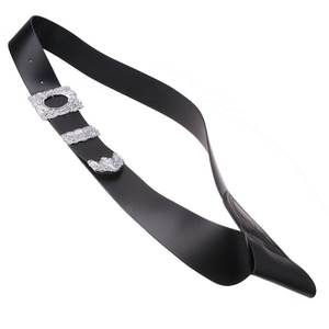 Cinturón de Cuero Negro para Piper, Estilo Escocés, para Gaiteros de la Tierra Alta, Venta al Por Mayor |   Accesorio para Uniforme de Banda de Gaitas |   Accesorios Musicales THISTLE - Product Image 1