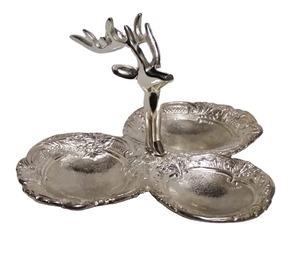 Bandejas de ciervo de metal dorado Vajilla de aluminio Modelo Técnica de fundición - Product Image 3