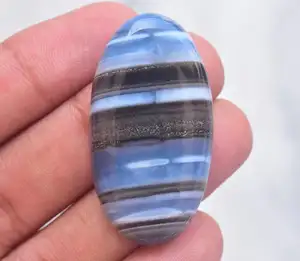 Драгоценный камень голубой опал с красивым рисунком для изготовления ювелирных изделий Голубой овихи Голубой опал драгоценный камень для ювелирных изделий Свободные драгоценные камни