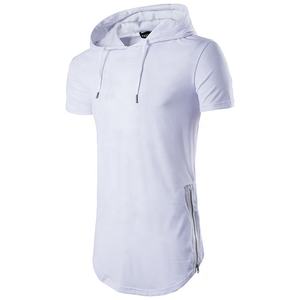 Sudadera con capucha personalizada de peso pesado 100% algodón negro medias mangas en Blanco polar pulóver sudaderas con capucha de gran tamaño para hombre - Product Image 4