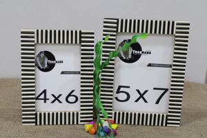 Ensemble de deux cadres photo en corne de buffle naturelle et os de forme rectangulaire pour la décoration de la maison et du bureau de Sambhal - Product Image 2