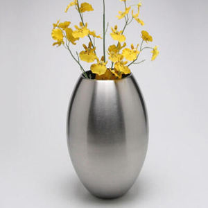Decorative Cast Aluminium Artificial <b>Flower</b> Vase <b>Ornament</b> - Product Image 4