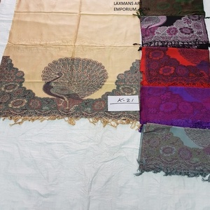 Conception de paon Viscose Designer Châles Écharpes Département Musulman Vente en gros de l'Inde - Product Image 1