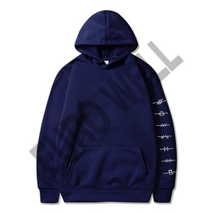 Sudadera con capucha de gran tamaño personalizada para hombre de algodón 100% más vendida, ropa de calle de moda sin marca con diseño forrado, tejido de punto de talla grande - Product Image 3