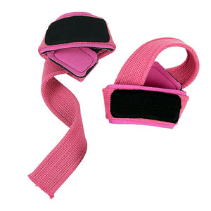 Black Nylon <b>Weight</b> Lifting Straps Hooks Customized Logo Packing Sport Protection <b>Free</b> Sample Fitness Gym Use PC Color Options - Product Image 5