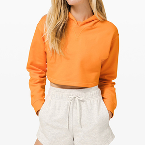 Custom Long Sleeves Yoga Sportswear Woman Crop <b>Top</b> Women's Training Hoodies - Product Image 1
