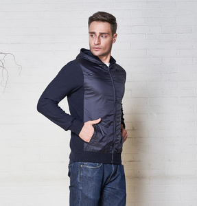 Pull tricoté en coton pour hommes, chandail à capuche, fermeture éclair, personnalisé, vente en gros, - Product Image 3