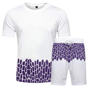 Conjunto de camisa de manga corta informal de verano para hombre al por mayor, pantalones cortos hasta la rodilla - Product Image 4