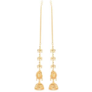 Indian Wholesale Jewelry <b>Ear</b> Chain Dangle Beaded Jhumka Jhumki Earrings Bridal Jewellery Manufacturer - Product Image 1