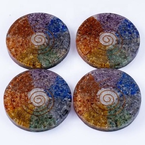 Posavasos de ágata de siete chakras, gemas, orgón, venta al por mayor, venta en línea de ágata N H - Product Image 3