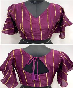 Formal Georgette bordado secuencia trabajo listo para usar blusa cosida Recepción desgaste precio al por mayor textil prenda ApparelGarment - Product Image 5