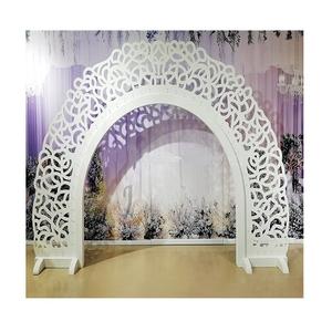 Fondo de decoración de flores artificiales de color blanco hierro último diseño telón de fondo para uso de fiesta de cumpleaños de boda - Product Image 4