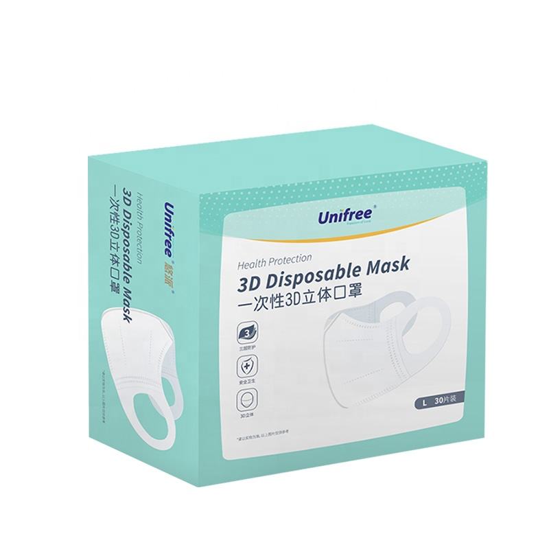 2021 Unifree new disposable 3D face mask kn95 nose protection protective mask for face hi tech protective mask