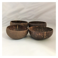 Tazón de Cáscara de Coco Pulido de Alta Calidad, Resistente al Agua, Artesanía Natural Ecológica de Vietnam para Uso Duradero en el Hogar y Restaurantes