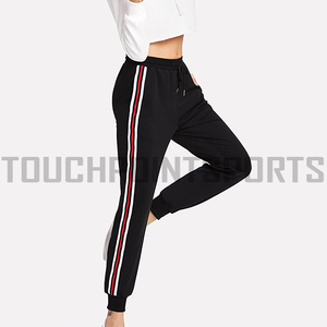 Haute qualité noir femmes Joggers décontracté évacuation de la transpiration respirant pantalon cordon fermeture XL taille hiver Logo rayure peint - Product Image 4